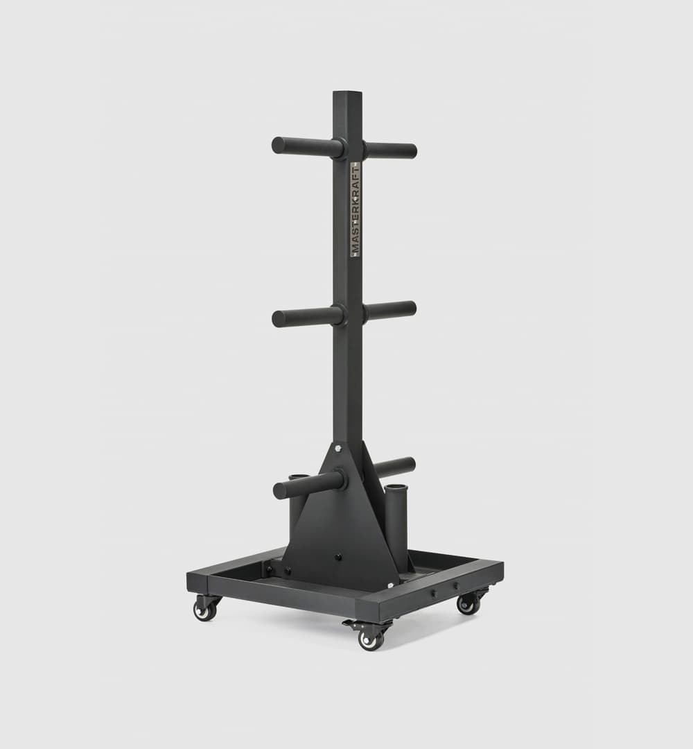 Olympic Weight Plate Tree Portable (6 Storage Pins, 2 Bar Storage)