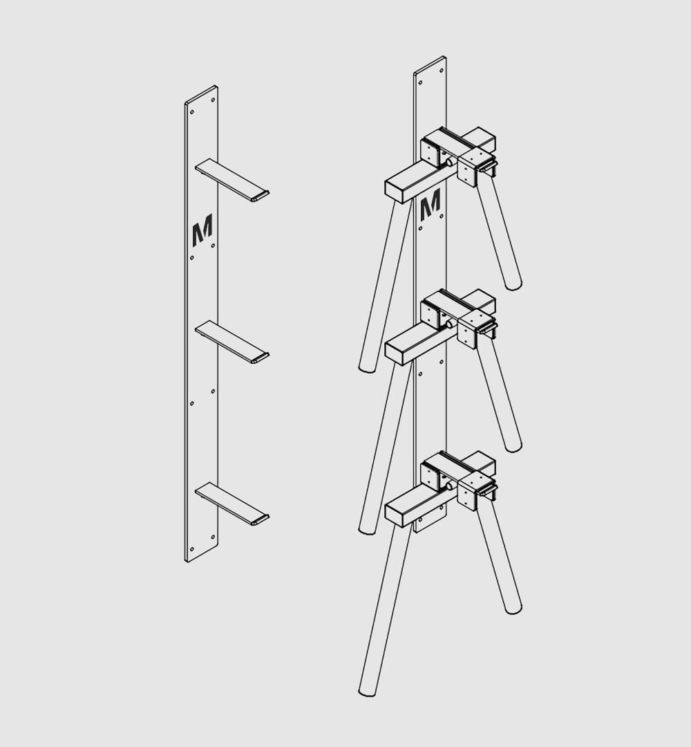 Dip Bar Holder (Wall Mounted)