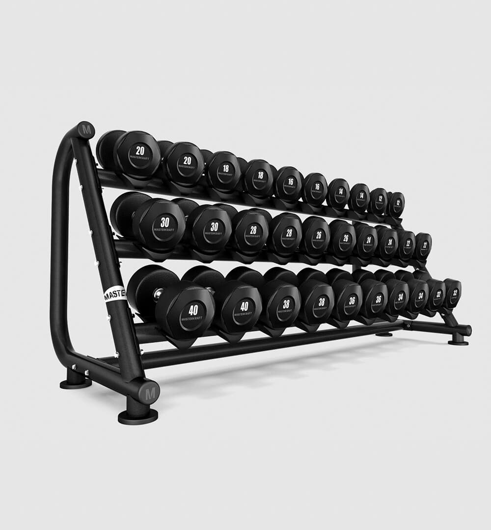 Horizontal Dumbbell Rack - 3 Tier (15 Pair)