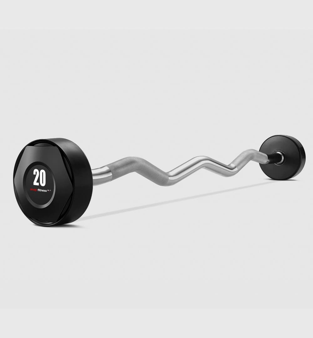Rubber EZ Fixed Barbells